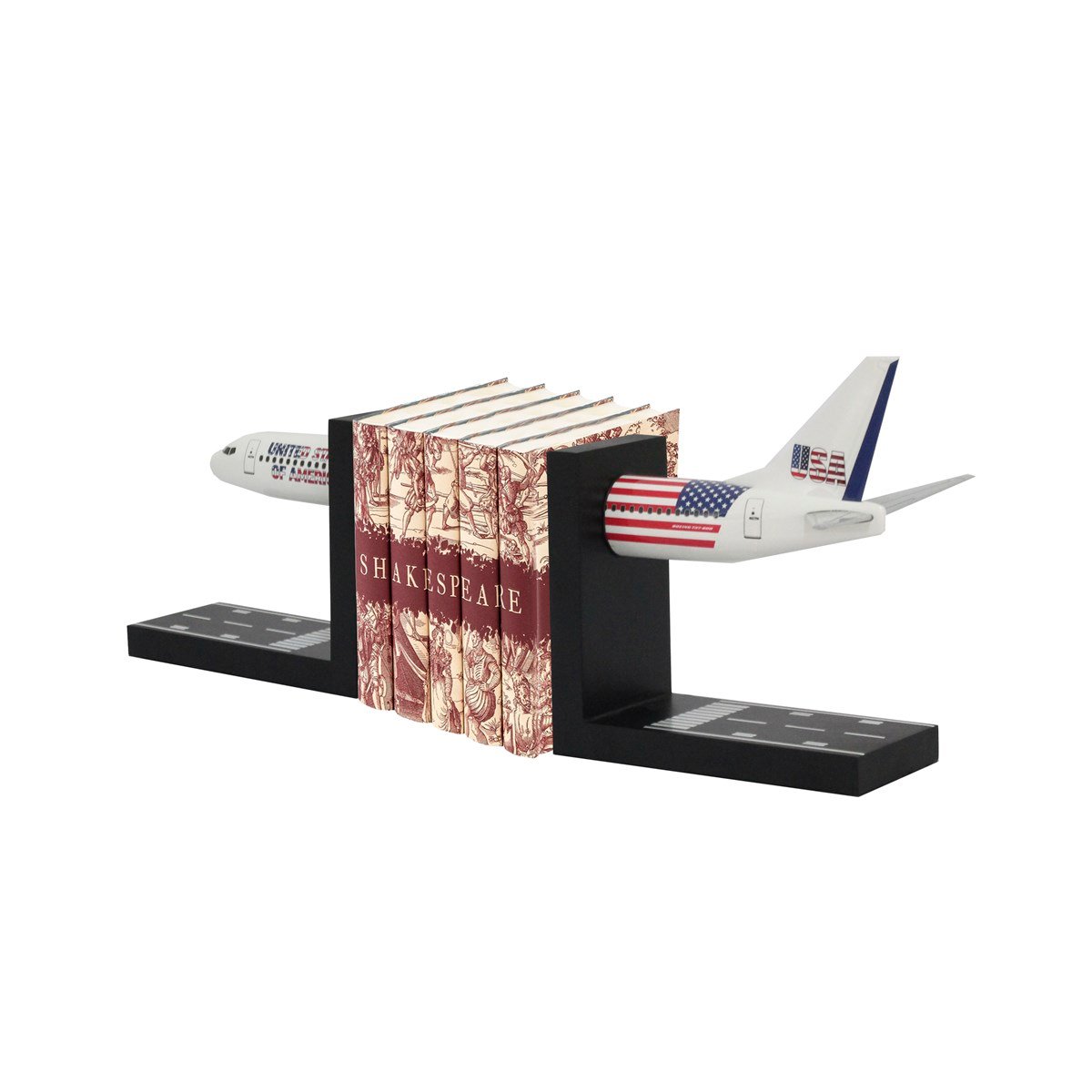 USA Boeing 737 Uçak Motifli Kitap Tutucu, 1/100 Ölçeklİ Uçak Modelli Kitap Desteği