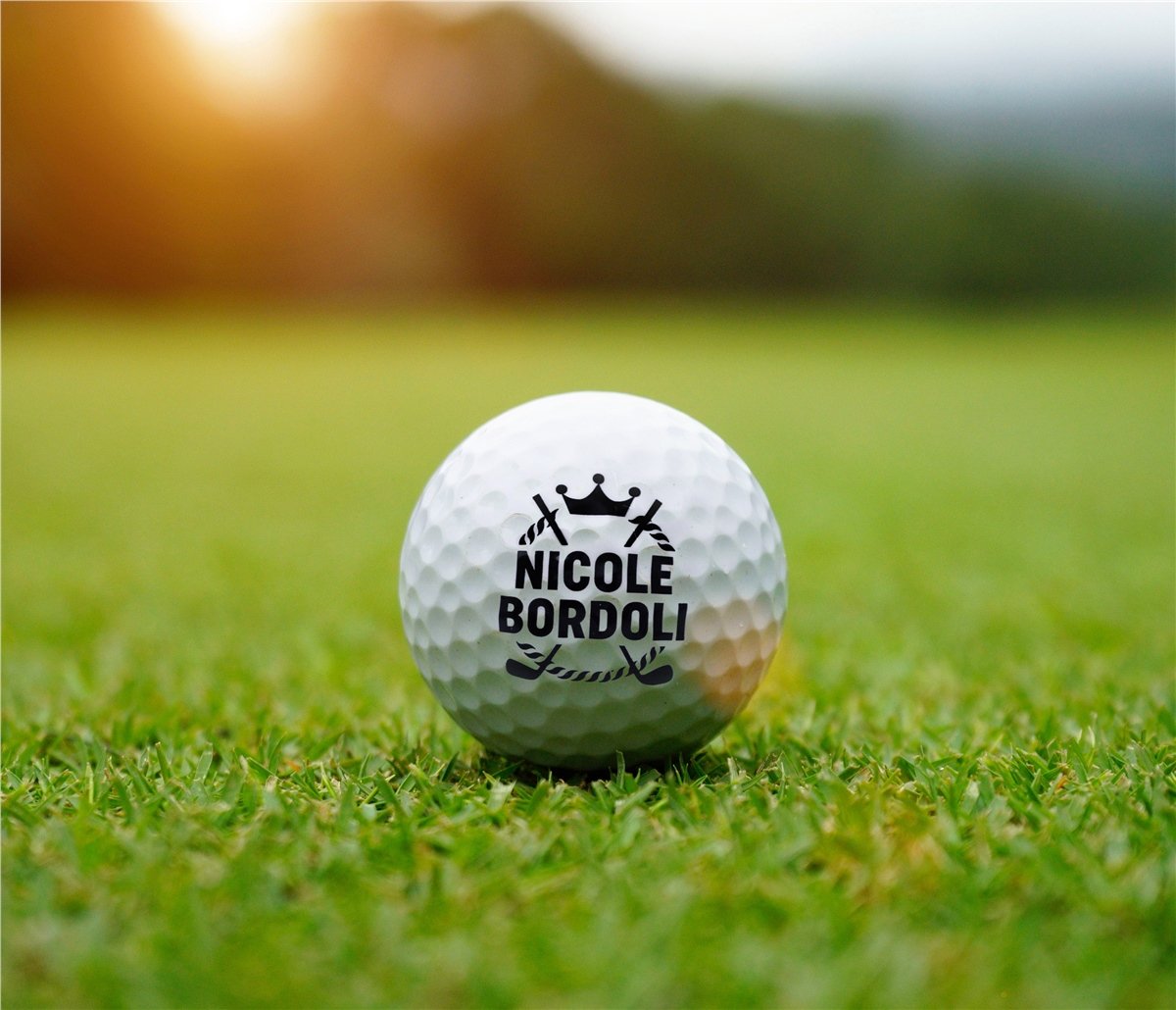 Zekupp Golf Severler İçin Bordo Renkli Ahşap Kutulu Profesyonel Gerçek Golf Topu Seti, Golf Takımı, Özel İsim Baskılı 2 Adet Golf Topu