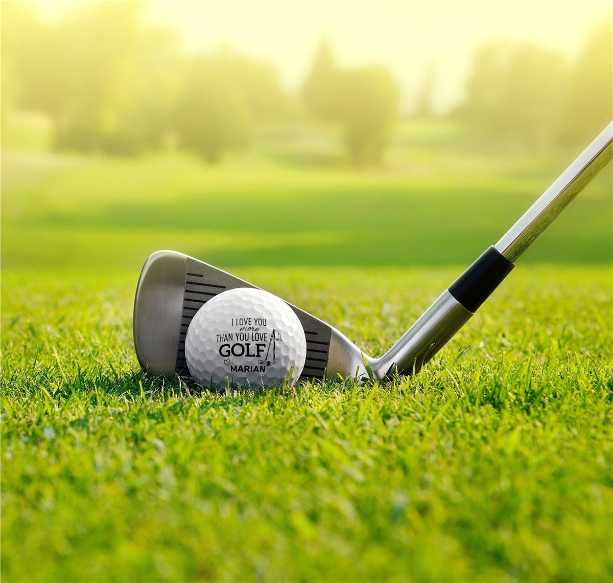 Zekupp Golf Severler İçin Bordo Renkli Ahşap Kutulu Profesyonel Gerçek Golf Topu Seti, Golf Takımı, Özel İsim Baskılı 2 Adet Golf Topu