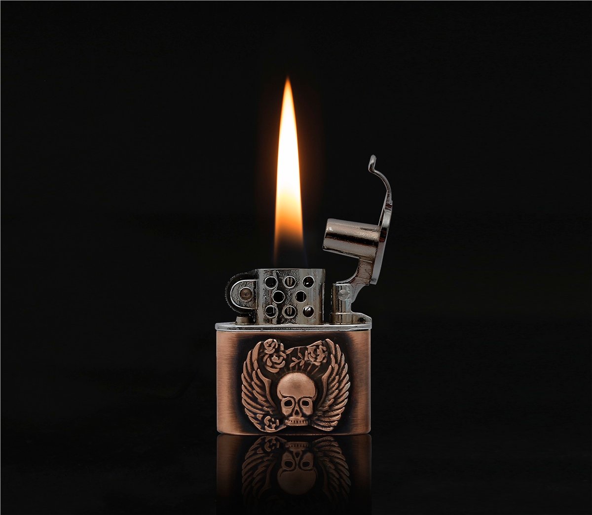 Zekupp Joker Çakmak - Zippo Kuru Kafa Tasarımlı Çakmak