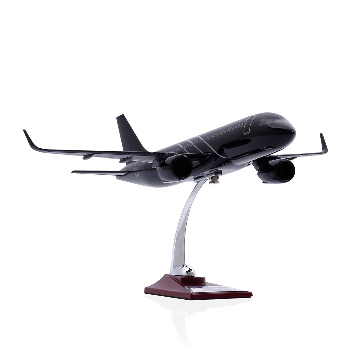 Zekupp - Maket Uçak - Airbus 320-200 1/100 - SİYAH ÖZEL TASARIM Model Uçak