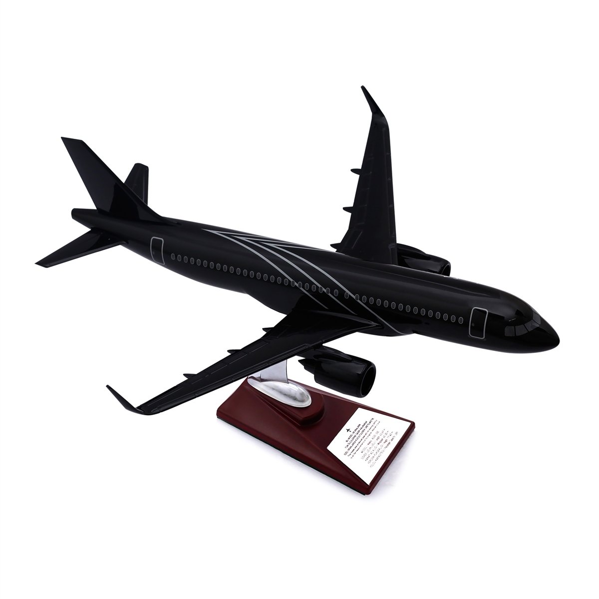 Zekupp - Maket Uçak - Airbus 320-200 1/100 - SİYAH ÖZEL TASARIM Model Uçak