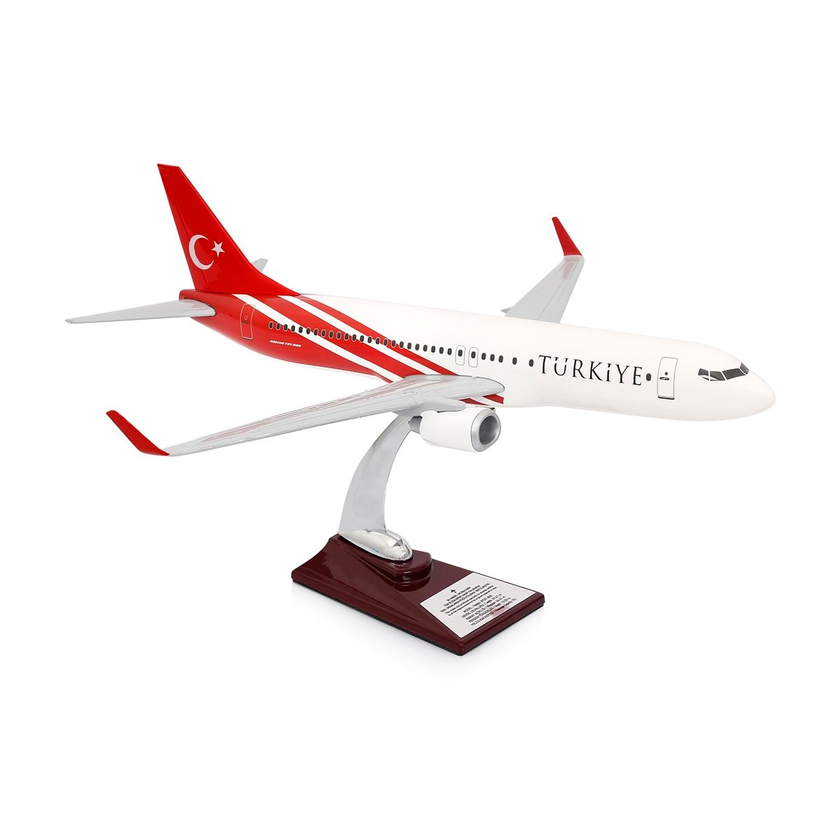 ZekUpp - Maket Uçak - Boeing 737-800 1/100 - TÜRKİYE Özel Tasarımlı Uçak Model F