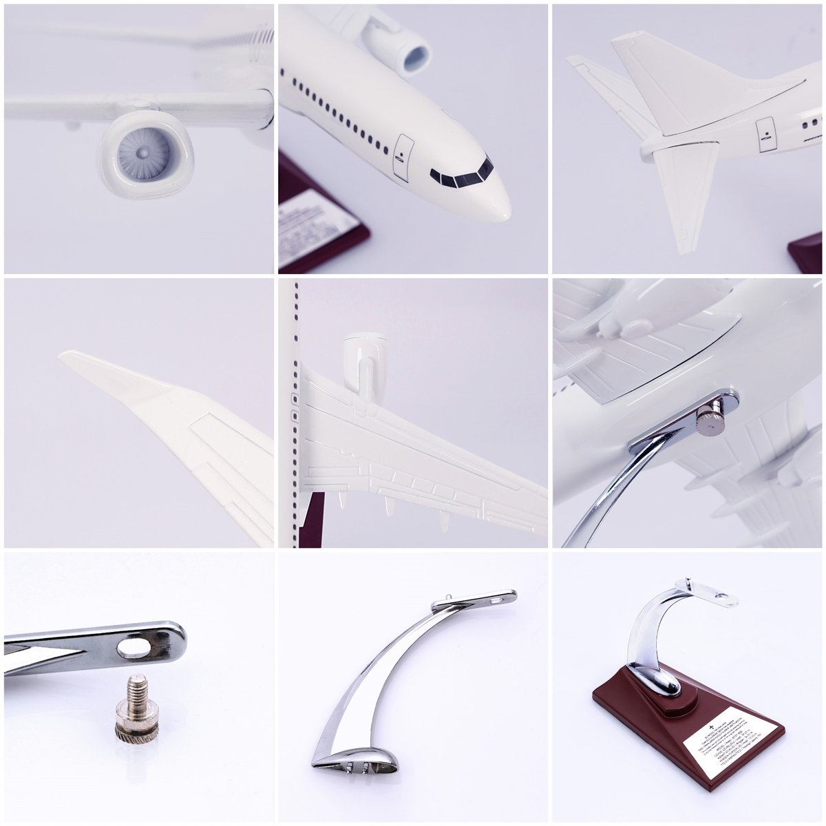 Zekupp - Maket Uçak - Boeing 737-800 1/100 - BEYAZ ÖZEL TASARIM Model Uçak
