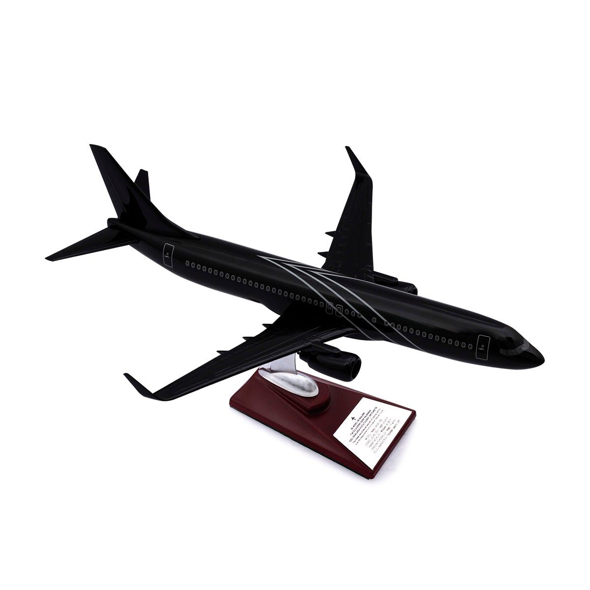 Zekupp - Maket Uçak - Boeing 737-800 1/100 - SİYAH ÖZEL TASARIM Model Uçak