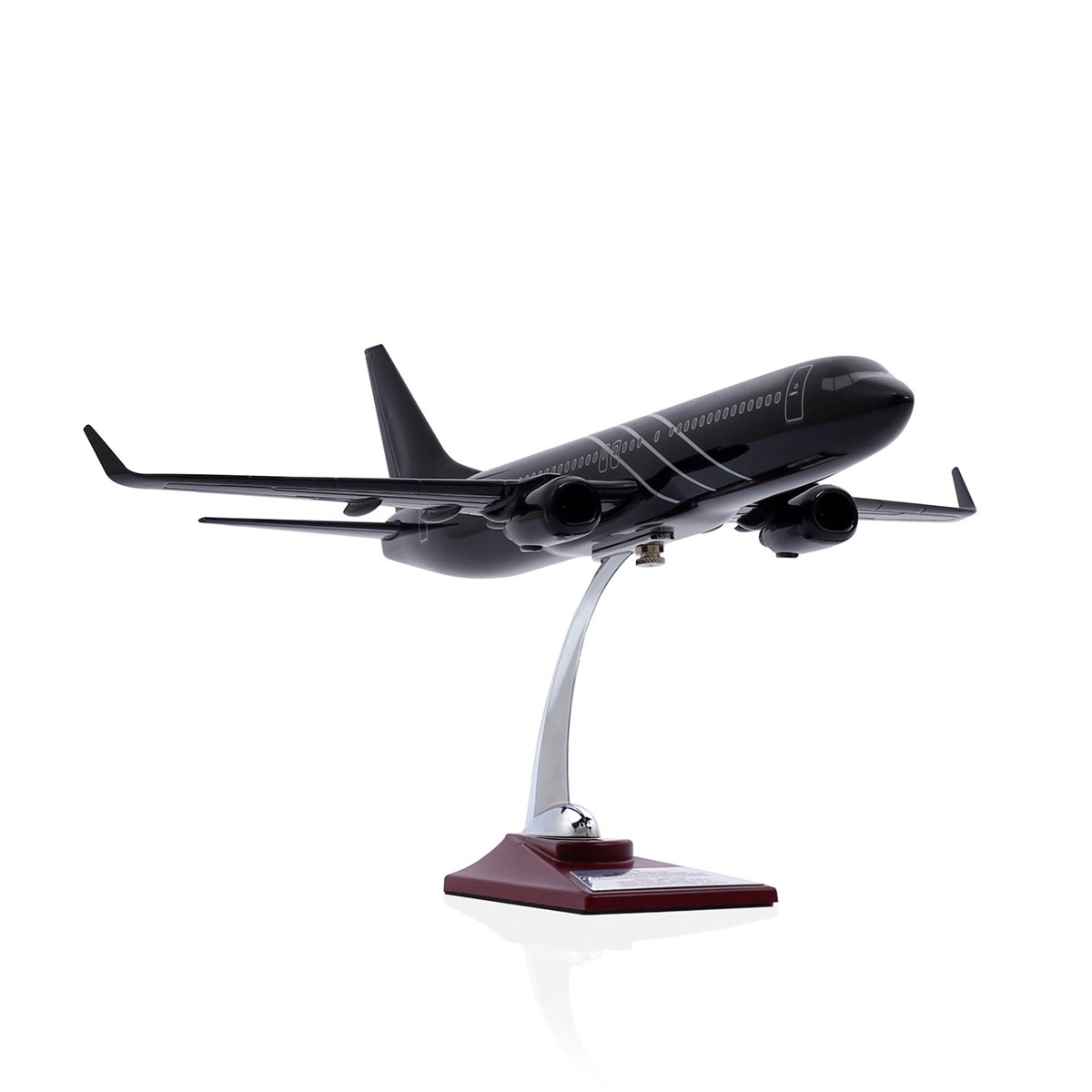 Zekupp - Maket Uçak - Boeing 737-800 1/100 - SİYAH ÖZEL TASARIM Model Uçak