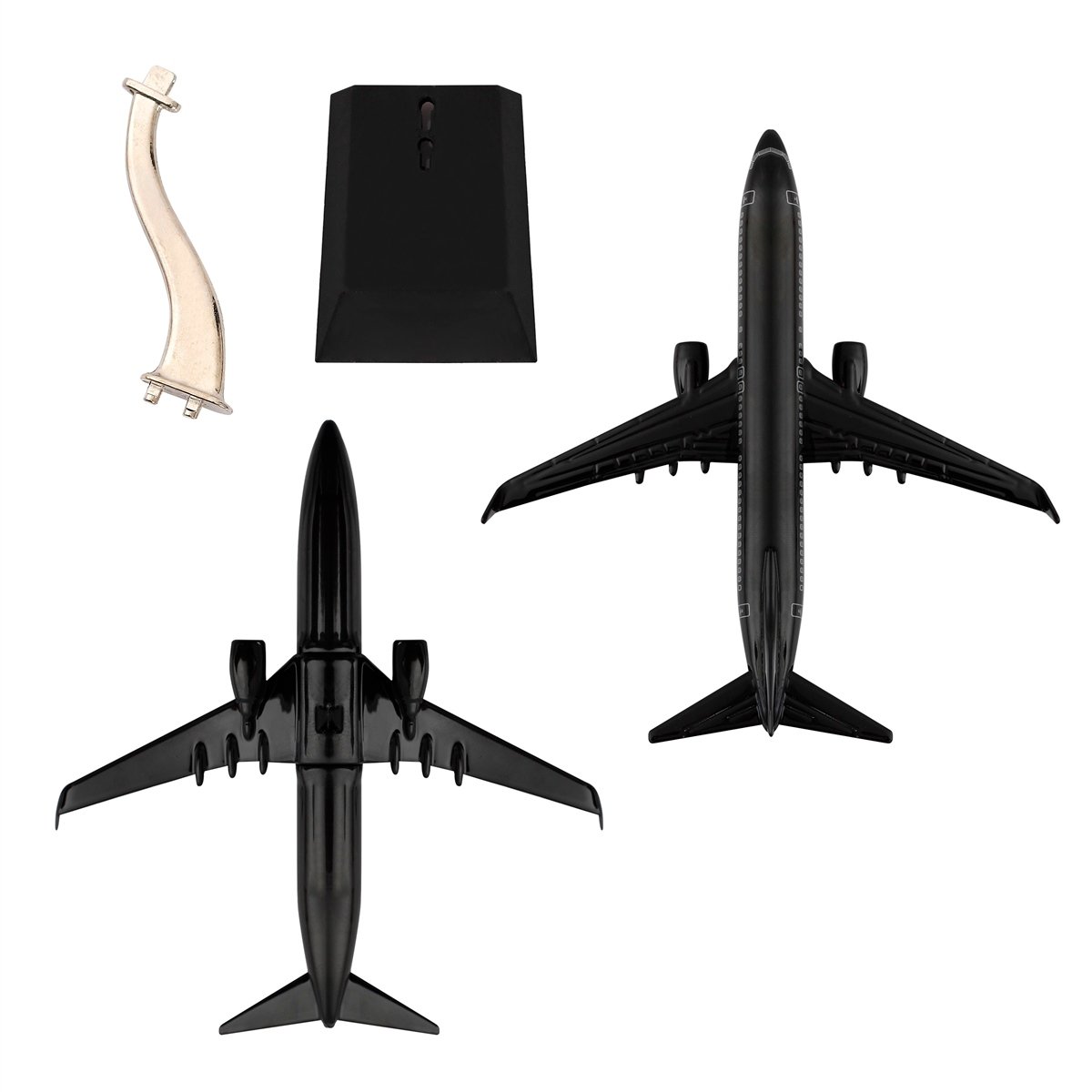 Zekupp - Maket Uçak - Boeing 737-800 1/250 Metal Gövde - SİYAH ÖZEL TASARIM Model Uçak