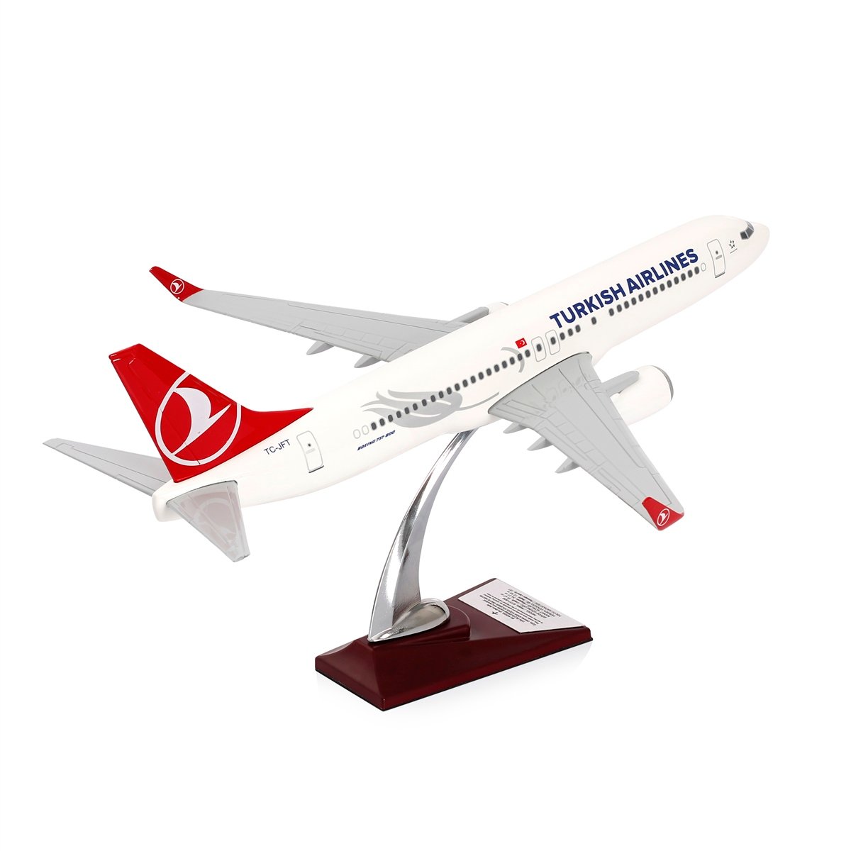 Zekupp - Maket Uçak THY LİSANSLI -  Boeing 737-800 1/100 - TK Tasarımlı Model Uçak