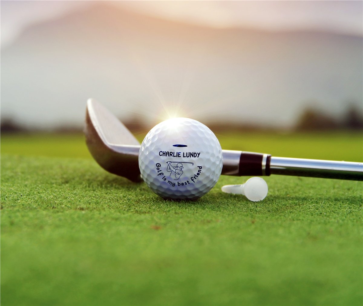 Zekupp Profesyonel Golf Topu, Kişiselleştirilmiş Ahşap Kutulu Golf Seti, İşaretleyici, Golf Aksesuarları, Şapka Klipsli Golf Aksesuarları