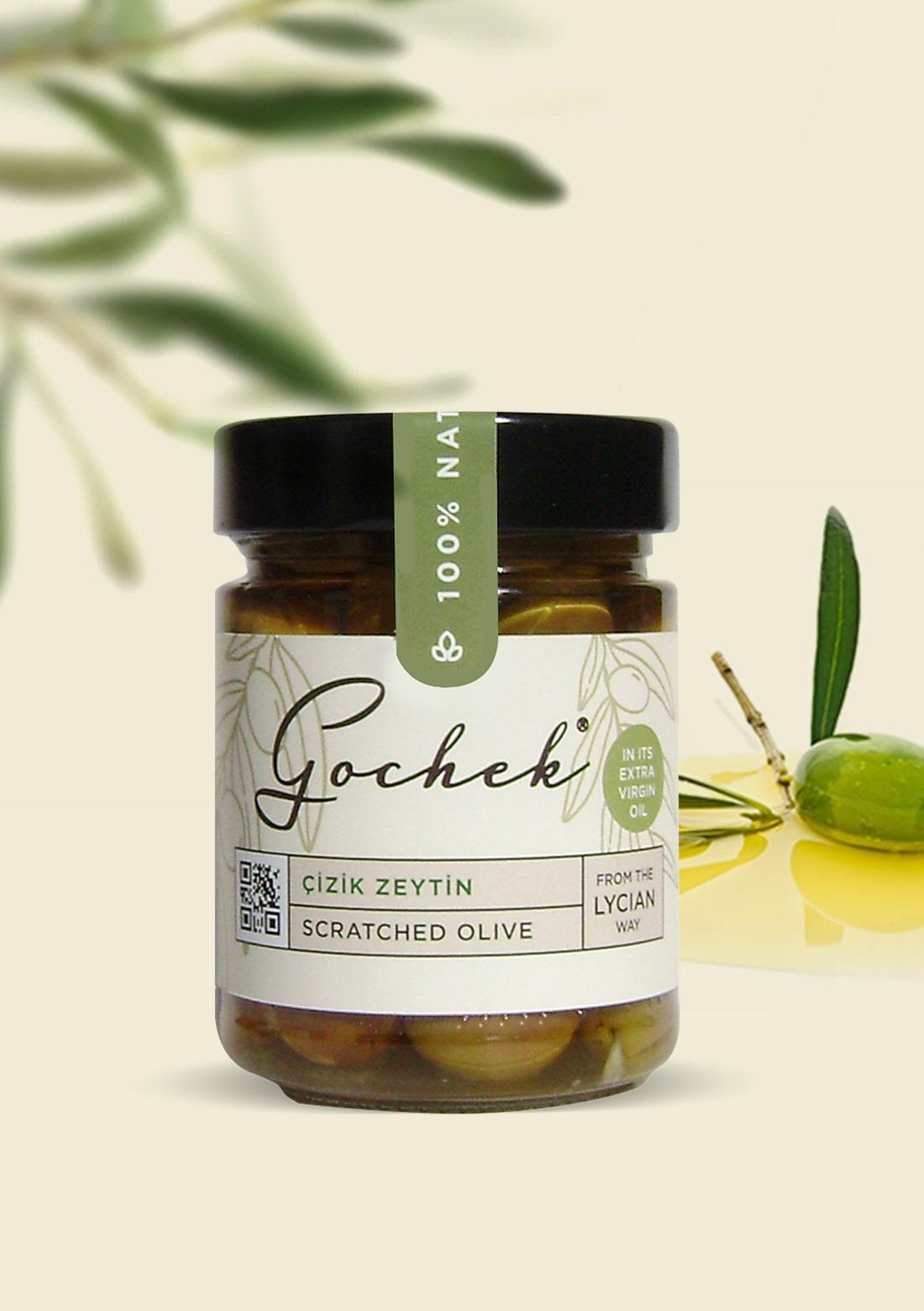 Gekratzte Oliven – 100 % natürlich, 300 g – ECOCERT-Bio-zertifiziert aus unseren eigenen Gärten