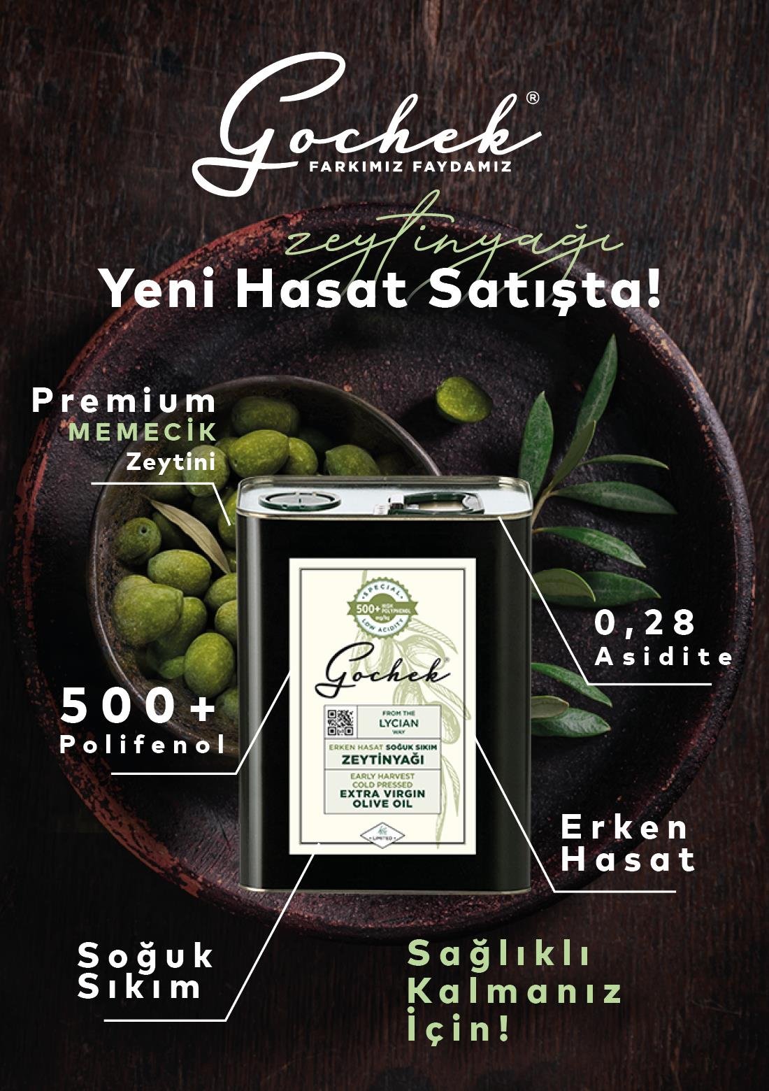 Erken Hasat Soğuk Sıkım Zeytinyağı - 2 lt