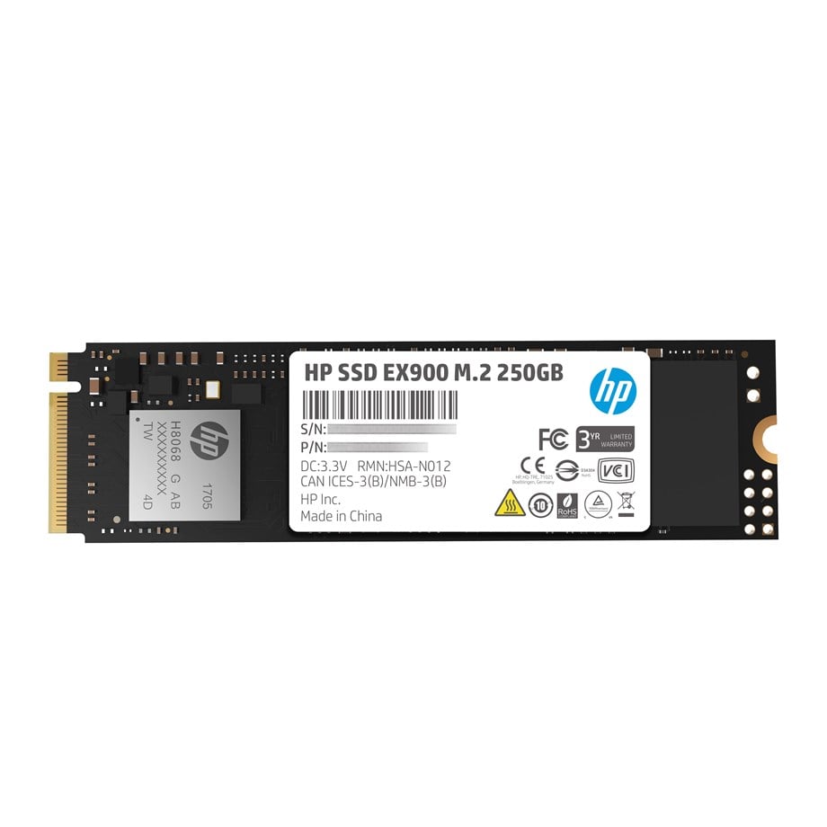 250GB HP EX900 M.2 NVMe 2100/1300MB/s 2YY43AA SSD