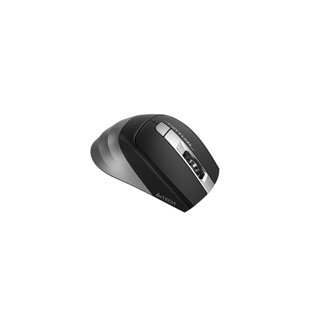 A4 TECH FB35S, Grey, FSTYLER, BLUETOOTH, 2,4Ghz Kablosuz, Optik Mouse, 10-15Metre, 6 Buton, Nano Alıcı