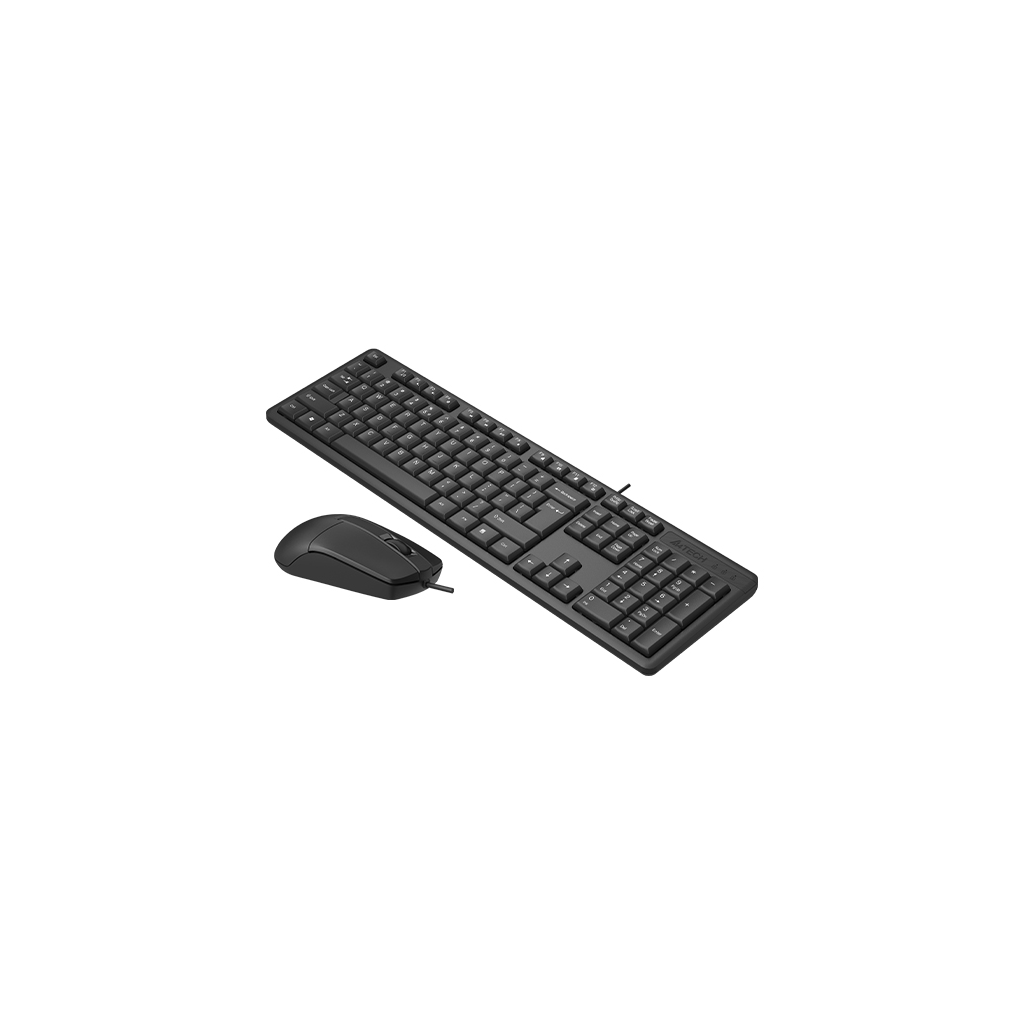 A4 TECH KR-3330S, Siyah, USB Kablolu, Türkçe Q, Multimedya, Klavye Mouse Set