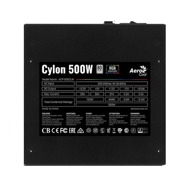 AEROCOOL 500W 80+ AE-CYLNP500 12cm Fanlı Aktif PFC Power Supply