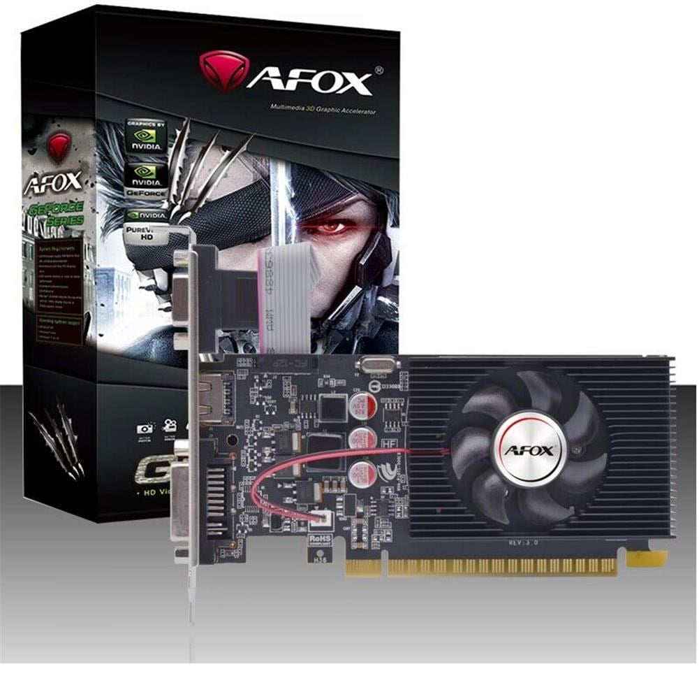 Afox Geforce Gt240 1gb Ddr3 128bit AF240-1024D3L2-V2 DVI HDMI VGA LP Single Fan Ekran Kartı