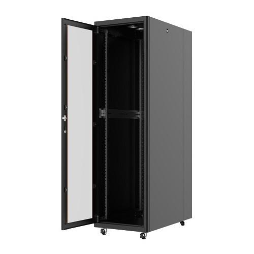 AGER 42U 600x1000mm Dikili Tip Siyah Kabinet Vega AG-VB42U6010S1 Cam Kapak