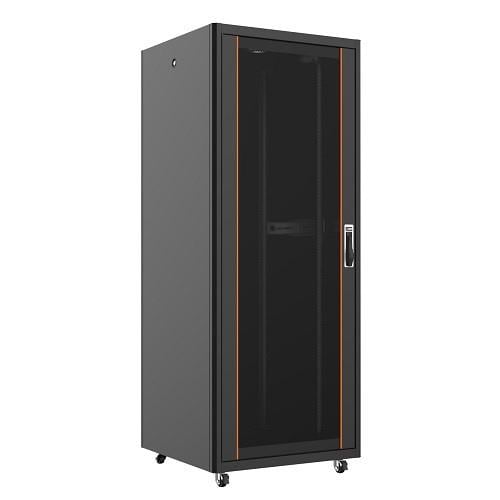 AGER 42U 800x800mm Dikili Tip Siyah Kabinet Vega AG-VB42U8080S1 Cam Kapak