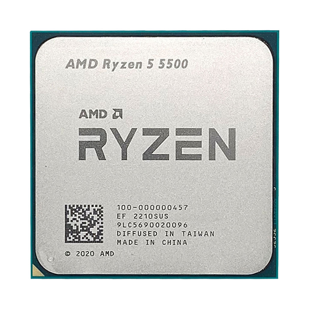 AMD RYZEN 5 5500 6 Core, 3,60-4.20GHz, 19Mb Cache,  65W, AM4 Soket, TRAY, (Dahili Grafik YOK, Fan YOK)