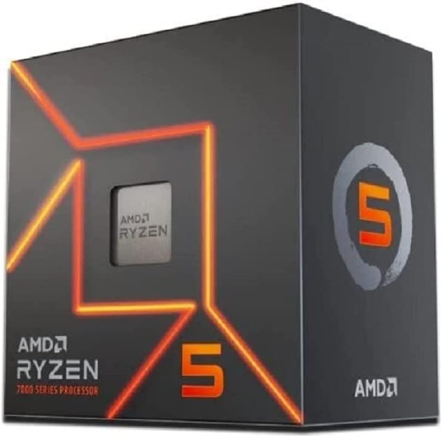 AMD RYZEN 5 7600 38MB 6çekirdekli O/B UHD AM5 65w Kutulu+Fanlı