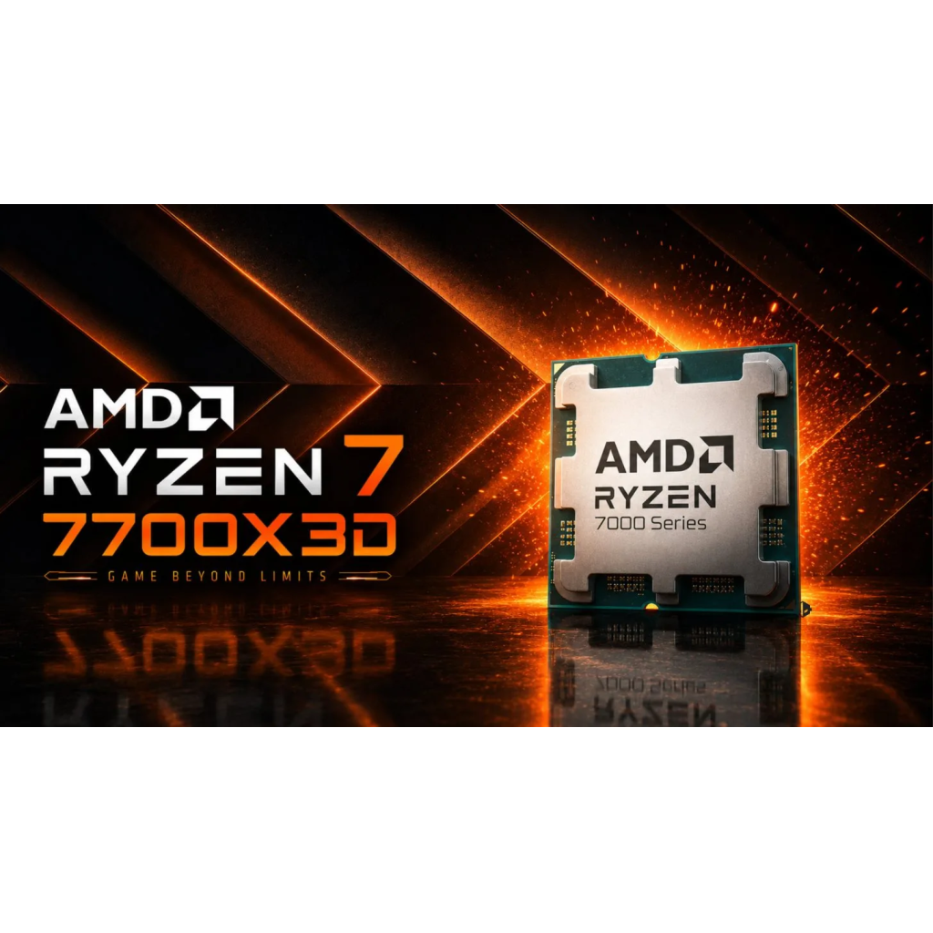 AMD RYZEN 7 7700X3D 8 Core, 4,00-4.50GHz, 104Mb Cache, 120W,  AM5 Soket, TRAY, (Dahili Grafik VAR, Fan YOK) TÜRKİYE Distibütör GARANTİLİ