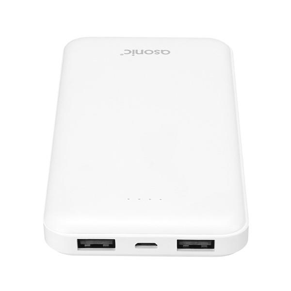 Asonic AS-P10 10000mAh 2*USB Output Powerbank Beyaz Taşınabilir Pil Şarj Cihazı