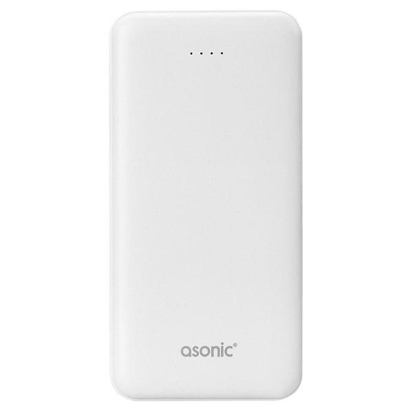 Asonic AS-P10 10000mAh 2*USB Output Powerbank Beyaz Taşınabilir Pil Şarj Cihazı