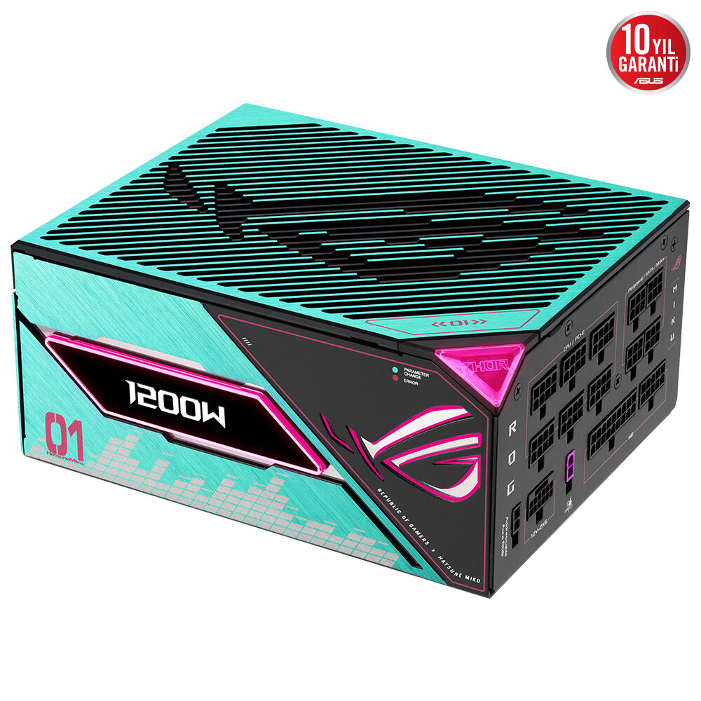 ASUS 1200W 80+ PLATINUM ROG THOR 1200P3 MIKU Tam Modüler Power Supply / 90YE00V6-B0NA00