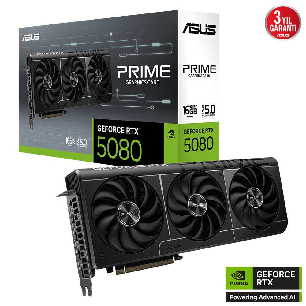 ASUS 16GB PRIME RTX5080-16G GDDR7 256bit HDMI DP PCIe 5.0 / 90YV0LX1-M0NA00