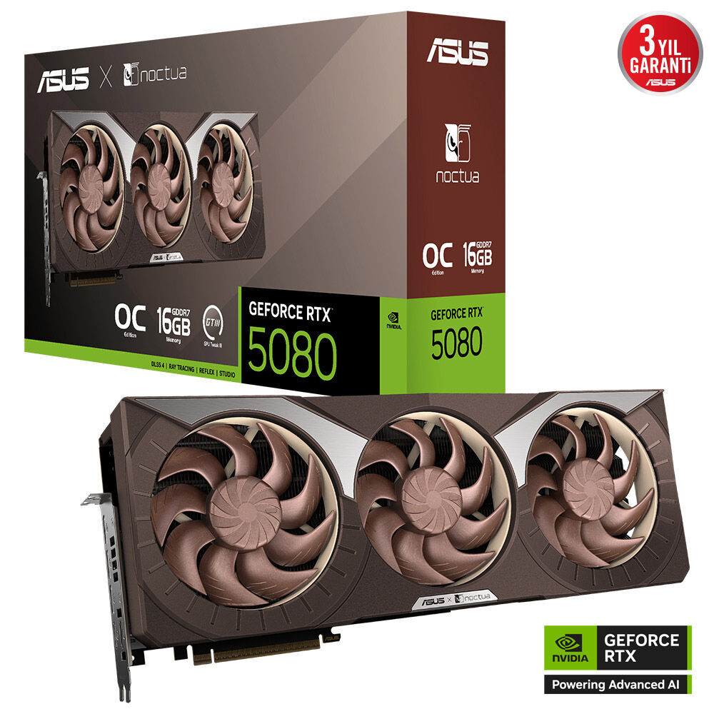 ASUS 16GB RTX5080-O16G NOCTUA GDDR7 256bit HDMI-DP PCIE 5.0