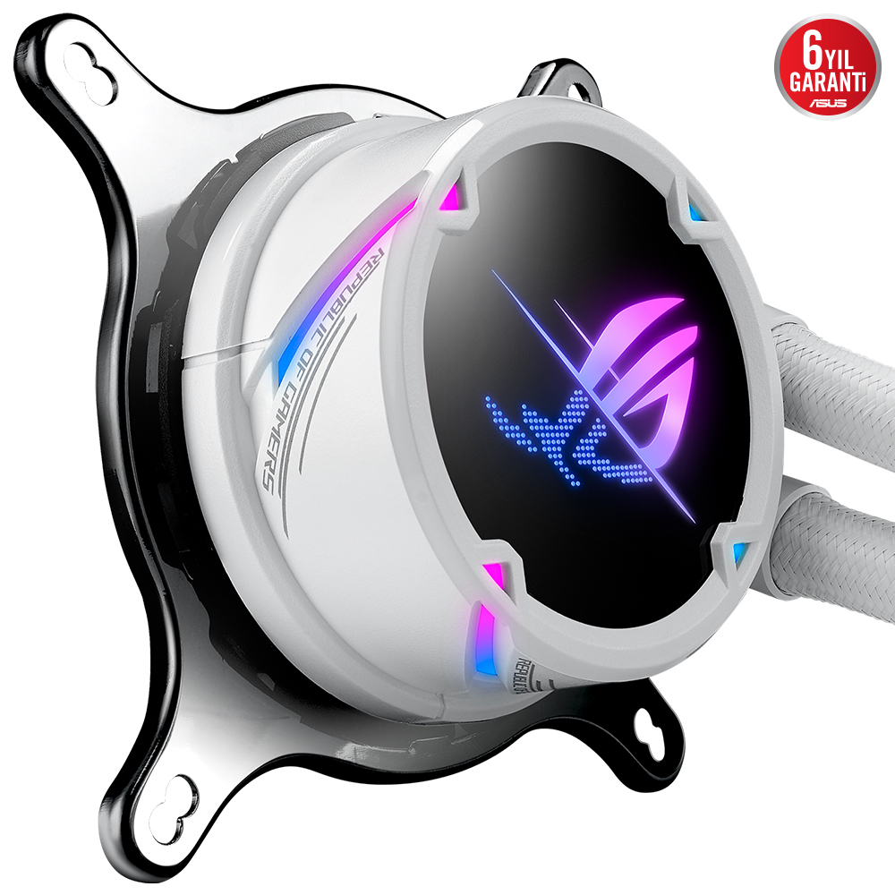 ASUS 240mm ROG STRIX LC II 240 ARGB AM4-1700p Sıvı Soğutmalı İşlemci Fanı Beyaz / 90RC00E2-M0UAY4