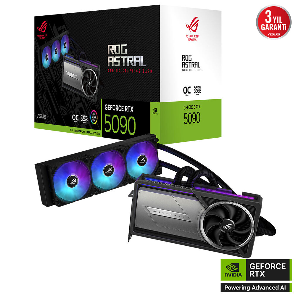 ASUS 32GB ROG ASTRAL LC RTX5090-O32G GAMING GDDR7 512bit HDMI-DP PCIE 5.0