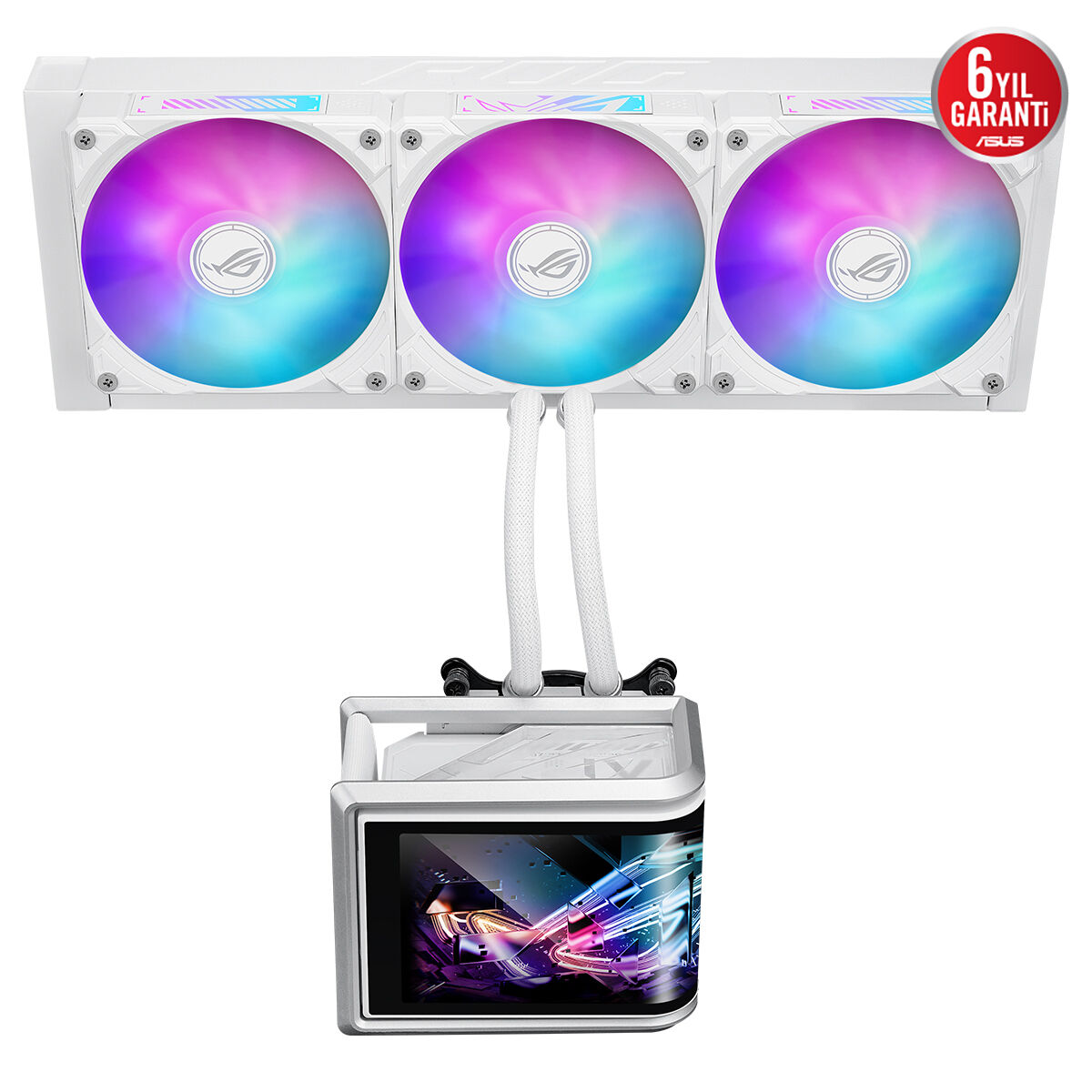 ASUS 360mm ROG RYUO IV 360 WHITE ARGB Sıvı Soğutmalı AM5-1851p İşlemci Fanı Beyaz