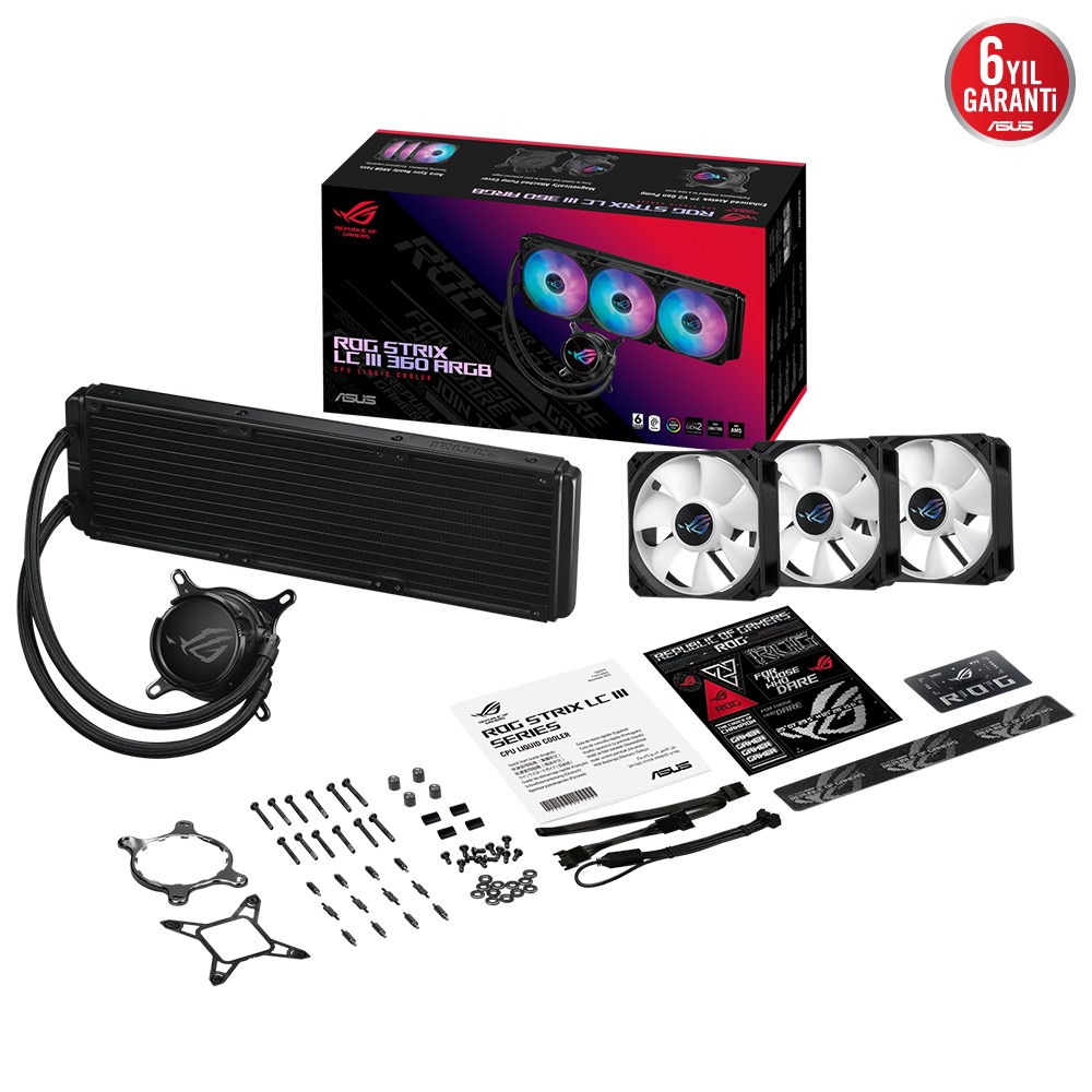 ASUS 360mm ROG STRIX LC III 360 ARGB AM5-1851p Sıvı Soğutmalı İşlemci Fanı / 90RC00T1-M0UAY0