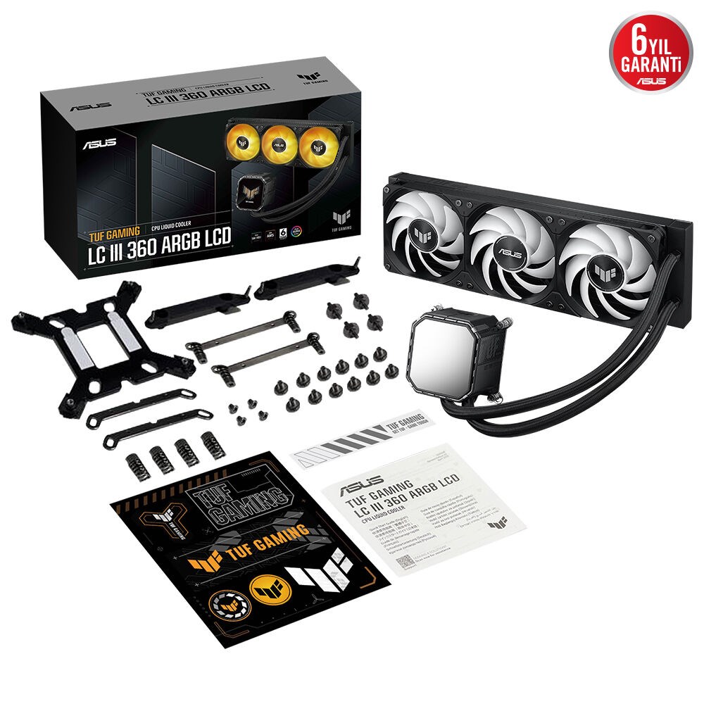 ASUS 360MM TUF GAMING LC III 360 ARGB LCD AM5-1851p Sıvı Soğutmalı İşlemci Fanı / 90RC01A1-B0EAY0