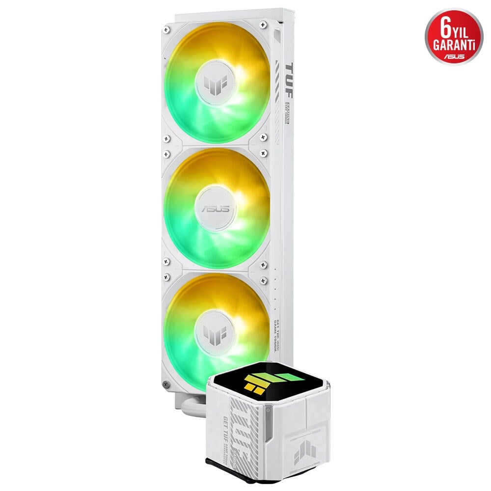 ASUS 360mm TUF GAMING LC III 360 ARGB Sıvı Soğutmalı İşlemci Fanı Beyaz