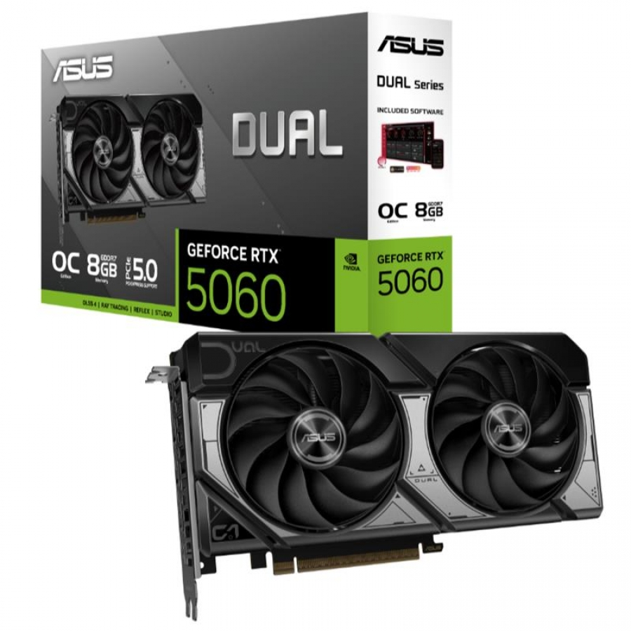 ASUS 8GB DUAL RTX5060-O8G EVO GDDR7 128bit HDMI-DP PCIE 5.0