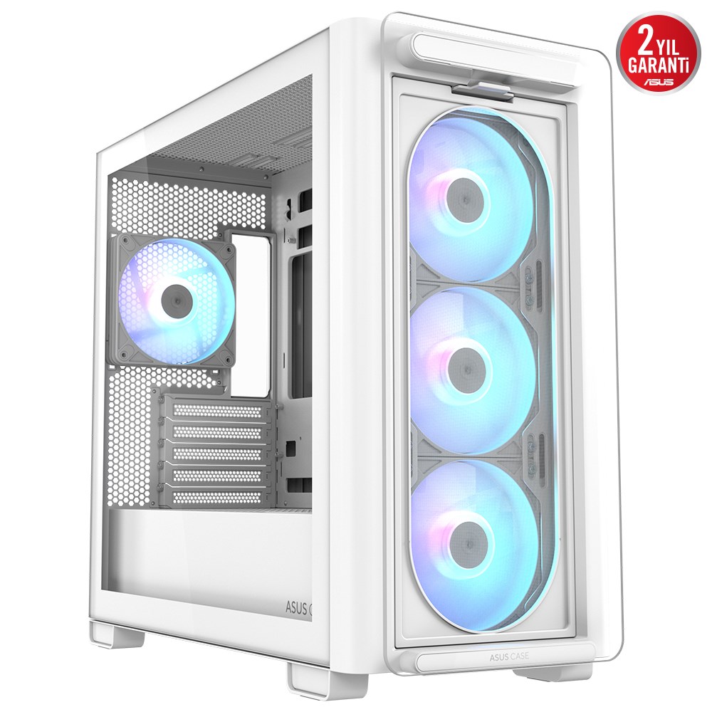 ASUS A23 PLUS TG ARGB WHITE Gaming Mid-Tower PC Kasası Beyaz / 90DC00K3-B19010