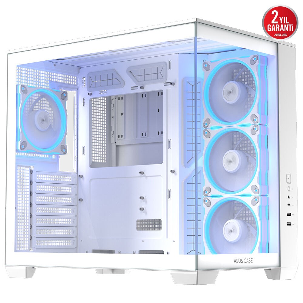 ASUS A32 PLUS TG ARGB Gaming Mid-Tower PC Kasası Beyaz / 90DC00S3-B19000