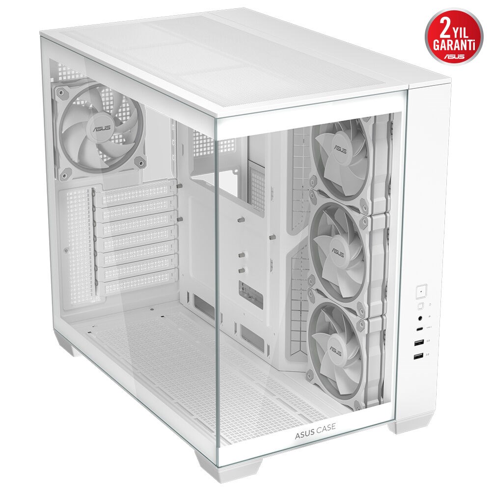 ASUS A32 PLUS TG ARGB Gaming Mid-Tower PC Kasası Beyaz / 90DC00S3-B19000