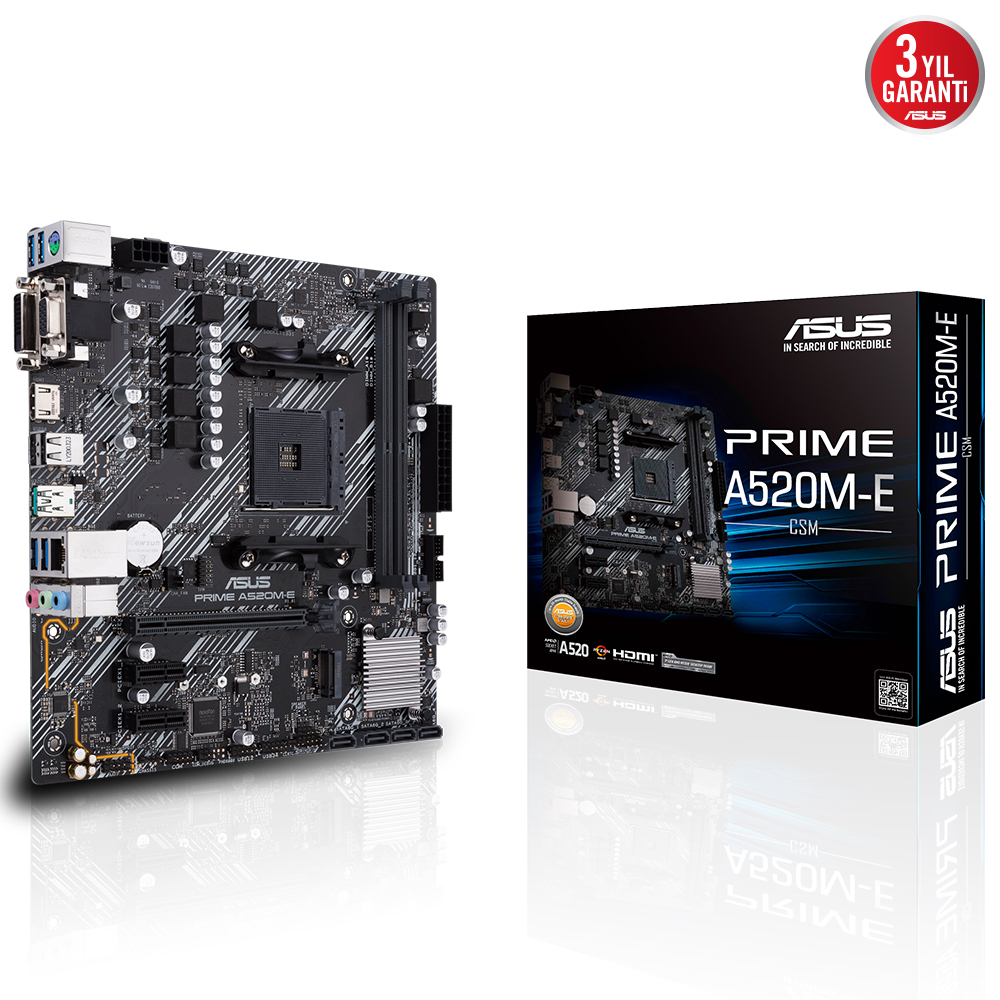 ASUS A520M-E PRIME CSM DDR4 HDMI DP PCIE 4.0 AM4 mATX