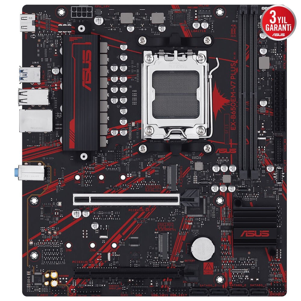 ASUS EX-B650EM-V7 PLUS DDR5 HDMI PCIE 4.0 AM5 mATX / 90MB1LXM-M0EAY0
