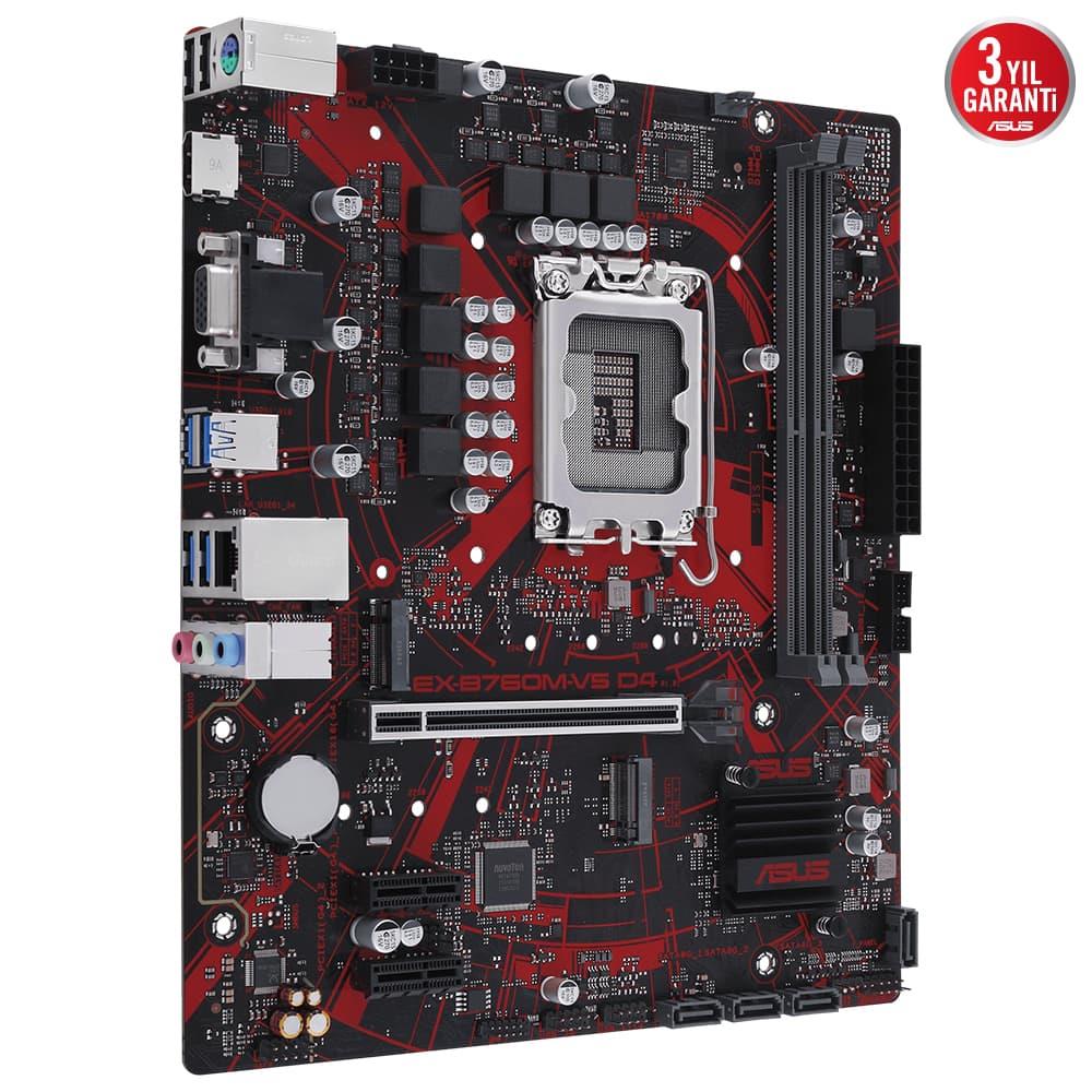 ASUS EX-B760M-V5 D4-CSM 5333MHz M.2 HDMI VGA mATX 1700pMb Teknoloji | Bilgisayar Elektronik Gaming Ekipmanlar | ASUS EX-B760M-V5 D4-CSM 5333MHz M.2 HDMI VGA mATX 1700pAsusAnakartAAAA43ASU0045