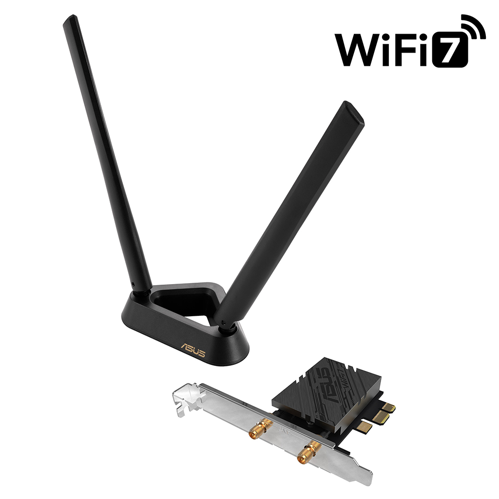 ASUS PCE-BE92BT, WIFI7, BE9400, 5764-2882-688Mbps, 6GHz-5GHz- 2.4GHz, Bluetooth 5.4, PCIe Ağ Adaptörü