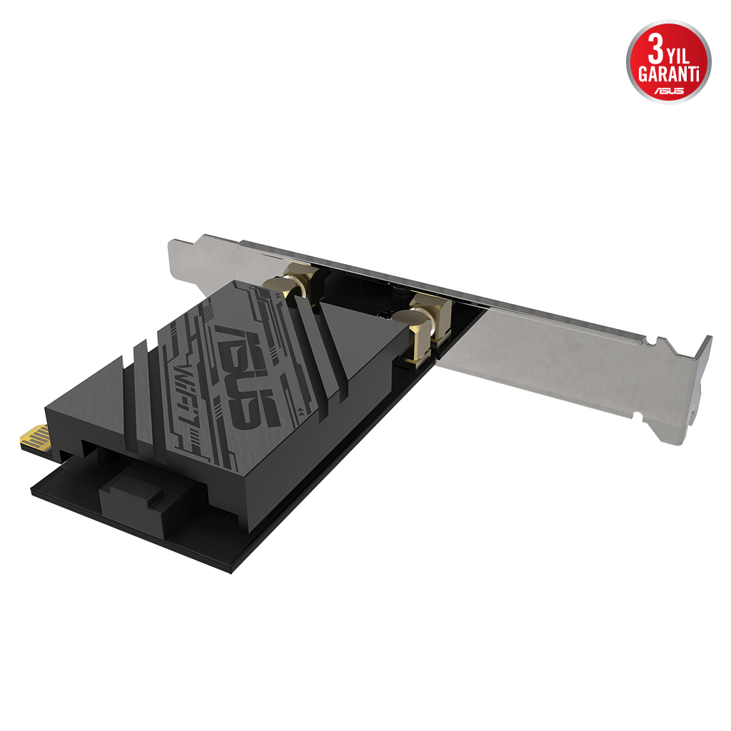 ASUS PCE-BE92BT, WIFI7, BE9400, 5764-2882-688Mbps, 6GHz-5GHz- 2.4GHz, Bluetooth 5.4, PCIe Ağ Adaptörü