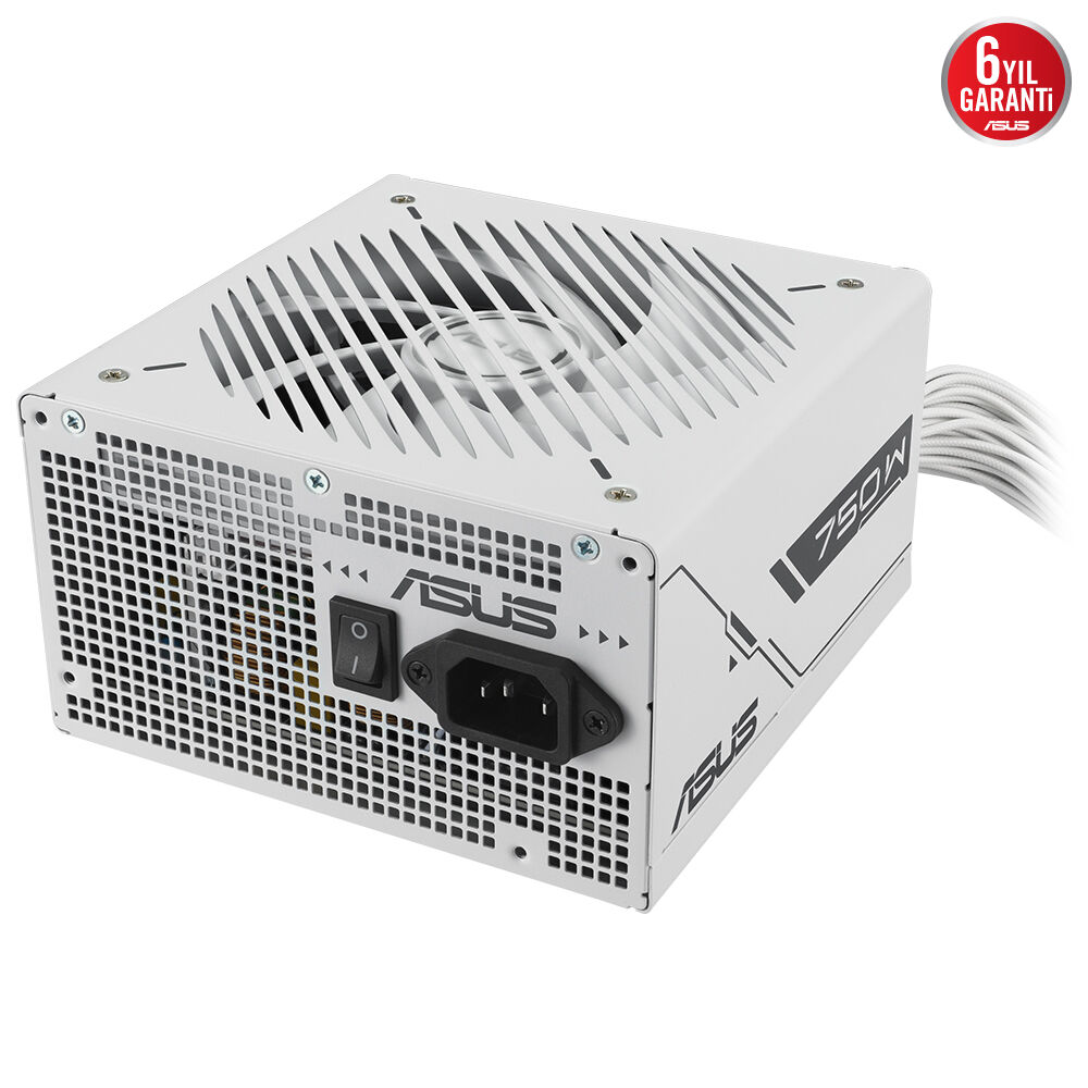 ASUS PRIME 750W BEYAZ (750W, 80+ BRONZ SERTİFİKALI, 135MM FAN,  6 YIL GARANTİ) BEYAZ