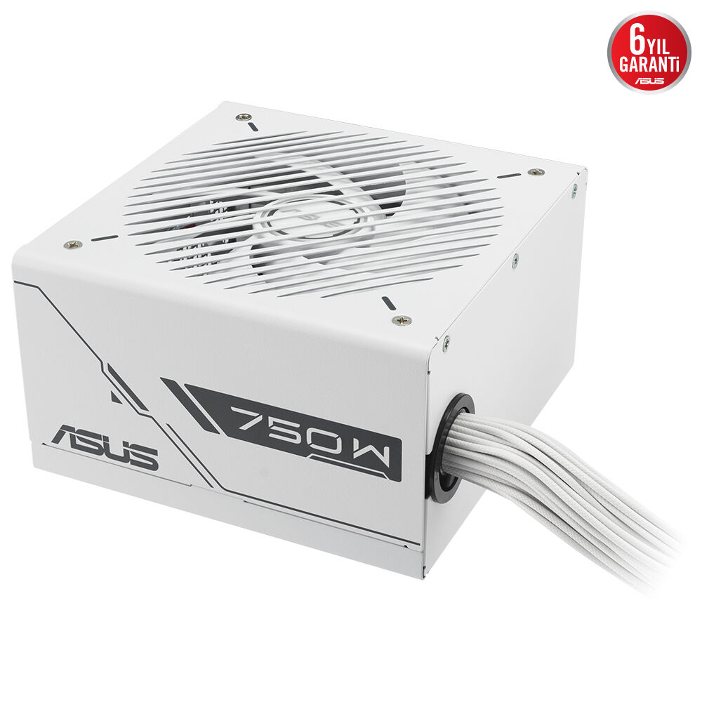 ASUS PRIME 750W BEYAZ (750W, 80+ BRONZ SERTİFİKALI, 135MM FAN,  6 YIL GARANTİ) BEYAZ