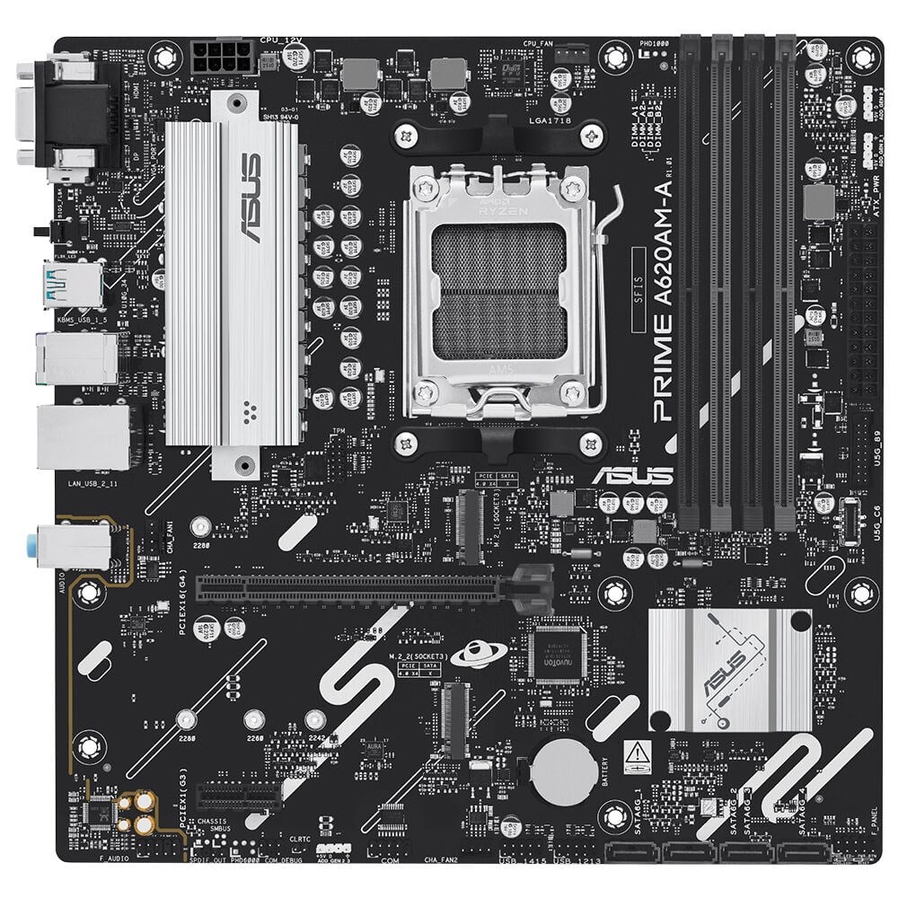 ASUS PRIME A620AM-A-CSM DDR5 7600MHZ(OC) M.2 AM5