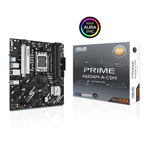ASUS PRIME A620AM-A-CSM DDR5 HDMI-DP PCIE 4.0 AM5 mATX Kurumsal Anakart