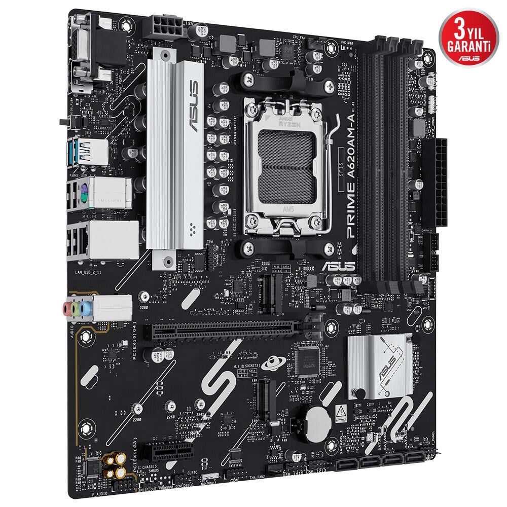 ASUS PRIME A620AM-A-CSM DDR5 HDMI-DP PCIE 4.0 AM5 mATX Kurumsal Anakart